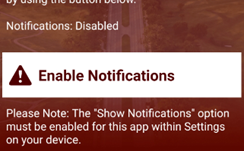 Mobile App Enable Notifications